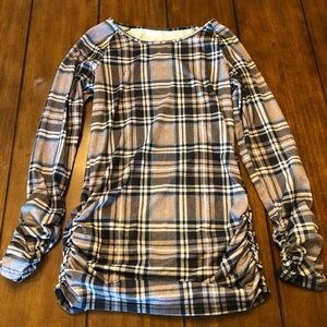 Long sleeved plaid shirt